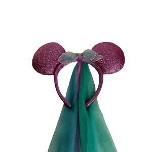 Disney Parks Minnie Mouse Butterfly Fairy Wings Ears Headband with Veil